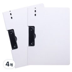 Starium 橫式 A4 文件夾 板夾, 白色, 4個