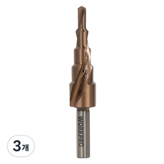 워크프로 스텝드릴 트위스트형 고급 4~12mmWP400424, 3개