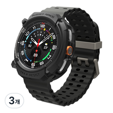 슈피겐 갤럭시워치 케이스 러기드아머, 매트블랙, 3개