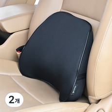 VALUEM 汽車用記憶海綿腰靠枕, 2個, 黑色的
