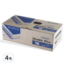 카피어랜드 3:1 제본 와이어링 60개입, 16mm, 골드, 4개