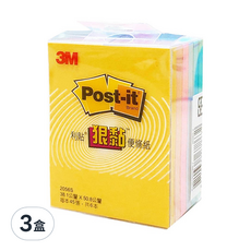 3M Post-it 利貼狠黏便條紙 2056S 45張, 混合顏色, 6本, 3盒