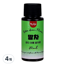 로티 식품향료 말차향 아롬, 4개, 30ml