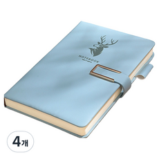 High Deco防水皮革筆記本日記本 160頁, 4個, 天空