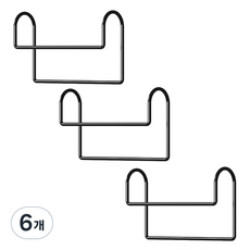 EVER HOUSE 善用空間 雙層衣櫃整理掛衣架 S, 6個, 黑色