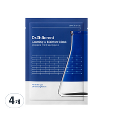 닥터디퍼런트 카밍 앤 모이스처 마스크 시트, 1개입, 4개
