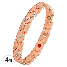 First River 簡約時尚手鍊 玫瑰金 白 黑, 4個