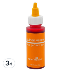셰프마스터 리쿠아젤 식용색소 골든옐로우, 65g, 3개