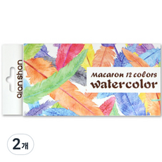더조넷 수채 마카롱 색연필, 2개, 12색