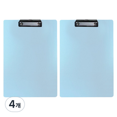 紅蓮 簡約板夾, 4個, 天藍色