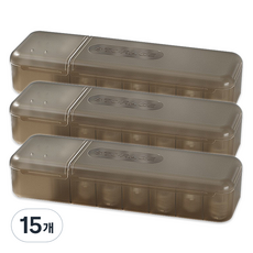 코히모 다용도 케이블 선 충전기 이어폰 USB 줄 정리 수납함 4W334, 브라운, 15개