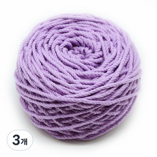 마크라메 색상 면사 3mm 100g, 무드라벤더, 3개