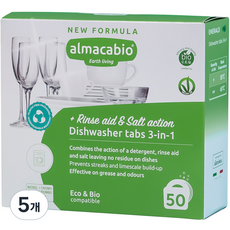 almacabio 多合一洗碗機用洗碗錠 50入, 900g, 5個