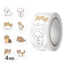 Dong-A PMS 角色圓形貼紙 500入組 2.5cm, C款角色, 4套