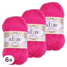 마마니트 디바 뜨개실, 0149 핫핑크, 6개