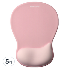 쿠슝 손목 보호 받침대 마우스 패드 DOW177, 1 소프트 핑크, 5개