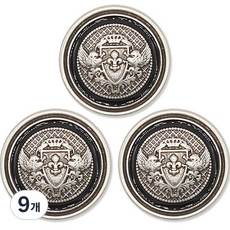 Button King 東大門鈕扣王 梅森鈕扣 15mm, 黑鎳, 9個