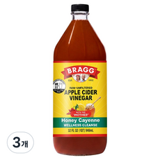 브래그 애사비 허니카이엔, 946ml, 3개