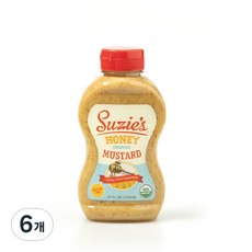 수지스 유기농 허니 머스터드, 355ml, 6개