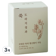 유밀가 수제 쑥 도라지정과, 3개, 80g