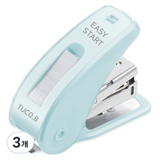 TUCO.B 輕鬆省力釘書機, 莫蘭迪天藍, 3個