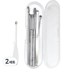 Titan優質掏耳棒 7種+攜帶式收納盒組, 2組