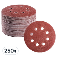 OON 圓形砂紙 打磨砂紙 8孔 150號 125mm, 250個