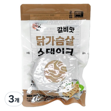 K슐랭 갈비맛 닭가슴살 스테이크, 3개, 100g