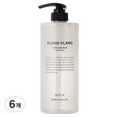 아브카 퓨어 앤 마일드 바디워시 일랑일랑, 800ml, 6개