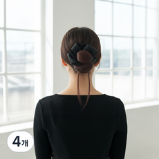 알럽홈 내추럴 로우번 집게형 가발 L265-0058, 브라운, 4개