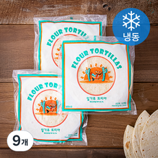 아레바로스 밀가루 또띠아 지름 15cm (냉동), 28.3g, 10개입, 9개