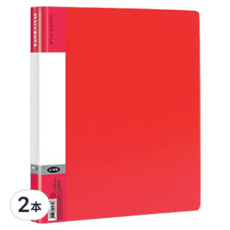 珠友文化 Data Line 左上板夾 + 右中強力夾 A DL_06103A, 紅色, 2本