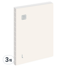 munid it Handy A5 3mm 方格筆記本, 3個, 象牙白