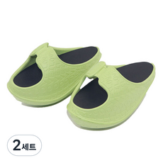 제이케이 바른자세 자세교정 발바닥 지압 균형 스트레처 양쪽착용 세트 그린레터, 2세트