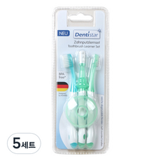 덴티스타 유아용 유치 브러쉬 3단계 3종 세트, 블루, 5세트