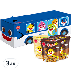 正宗碰碰狐小鯊魚炒年糕麻辣炸醬麵 116g x 2p + 奶油味 111g 巴士裝, 343g, 3組