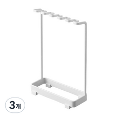 立式牙刷架, 白色, 3個