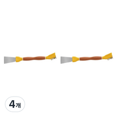 곰지홈 주방 기름때 제거 틈새 청소솔, 오렌지, 4개