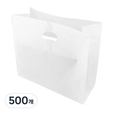 베스트팩 HD 무지 비닐 쇼핑백 소 23 x 12 x 35 cm, 화이트, 500개