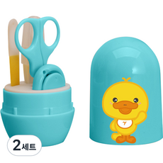 PaPa 可愛小雞嬰兒指甲護理 4種組, 2組, 藍色