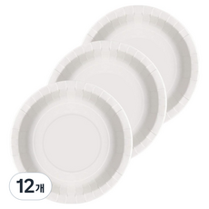 이로울생활 일회용 종이접시 18cm, 12개, 10개입
