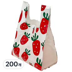 Market Pio 草莓多用途手提塑膠袋 小, 200個