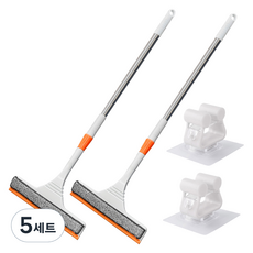모나코올리브 쓸고닦고 실리콘 빗자루 더블 매직비 2p + 이지걸이 2p 세트, 5세트
