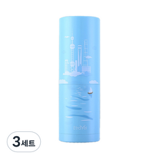 원형 여행 휴대용 세면컵 블루 세트, 3세트