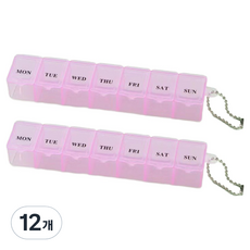 심플 7일 약통 핑크, 12개