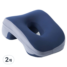 소울리치 인체공학 엎드림 낮잠베개, 그레이블루, 2개