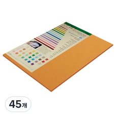 종이문화 두꺼운카드지 레인보우카드 No.27 오렌지, 45개