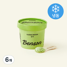 벤슨아이스크림 말차 미니컵 (냉동), 6개, 1개입, 100ml