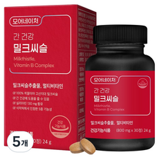 모어네이처 간 건강 밀크씨슬 24g, 30정, 5개
