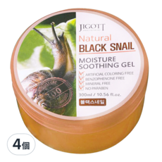 JIGOTT 舒緩保濕凝膠系列 4個 天然黑蝸牛萃取, 300ml